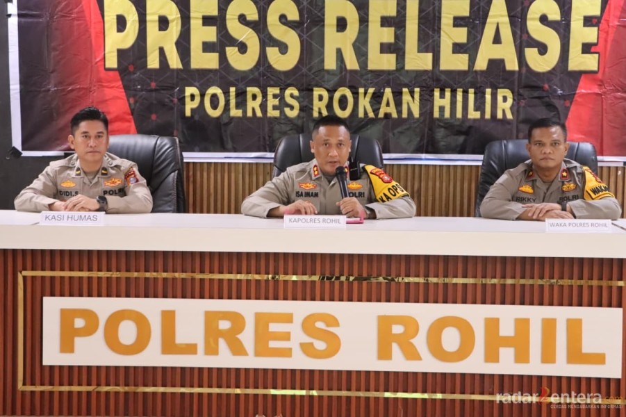 Capaian Pengungkapan Kasus Narkoba dan Karhutla Dominasi Press Release Akhir Tahun Polres Rohil 2025