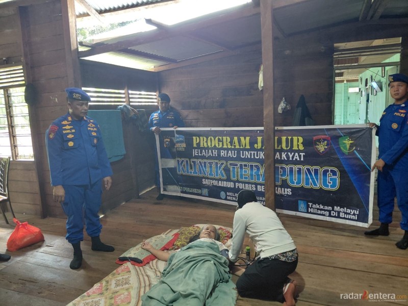 Satpolairud Polres Bengkalis Hadir untuk Masyarakat Pesisir melalui Program JALUR dan Klinik Terapung