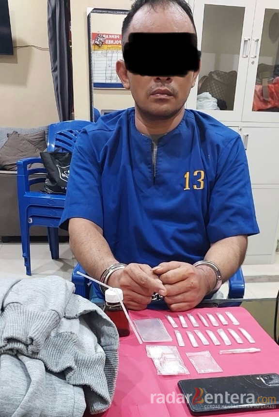 Satres Narkoba Polres Dumai Bekuk Seorang Pengedar Narkotika, 14 Paket Sabu Disita