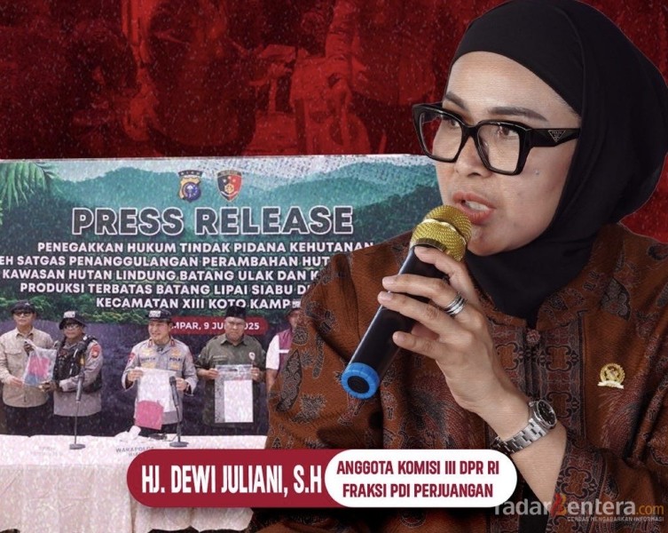 Anggota Komisi III DPR RI, Dewi Juliani Apresiasi Polda Riau: Perambahan Hutan Harus Ditindak Tegas, Tak Pandang Bulu