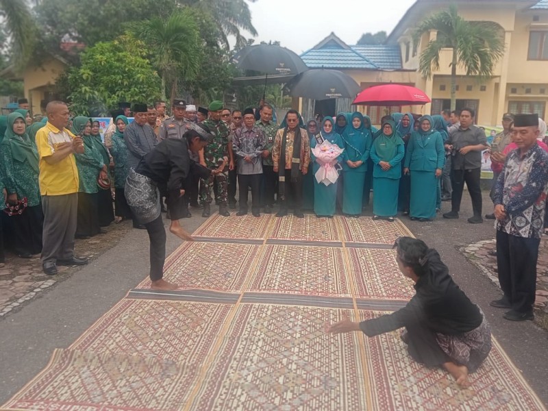 Kunjungi Tanah Putih Tanjung Melawan, Bupati Rohil Lantik Pengurus PKK dan Kukuhkan Bunda PAUD, Bantuan Sosial Disalurkan