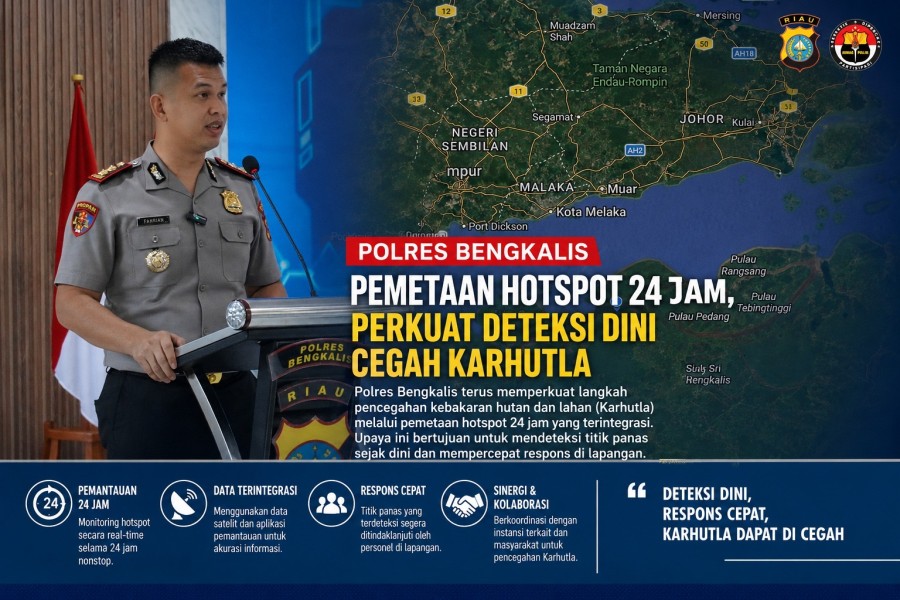 Hotspot Karhutla di Bengkalis Terus Menurun, Tersisa Satu Titik Kategori Medium di Rupat