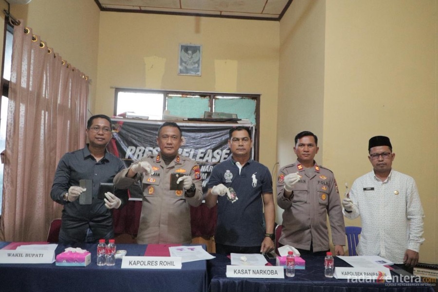 Rilis Dua Kasus Penangkapan, Kapolres Rohil Bongkar Kasus Narkoba di Panipahan, Jalur Pesisir Disorot