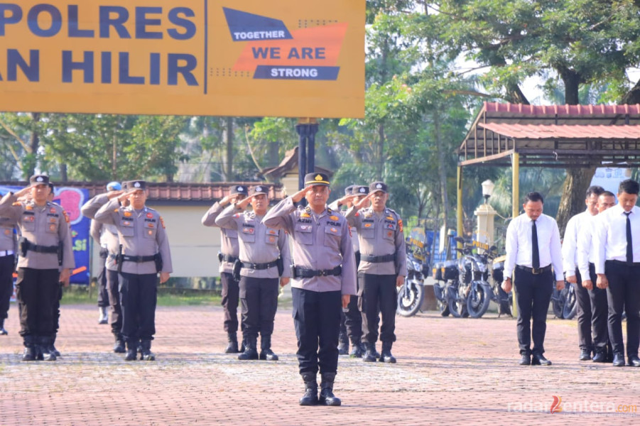 Kapolres Rohil Pimpin Upacara Sertijab Wakapolres, 2 Kasat dan 4 Kapolsek