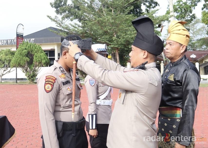 Polres Rokan Hilir Launching Penggunaan Tanjak dan Selempang, Wujud Pelestarian Budaya Melayu