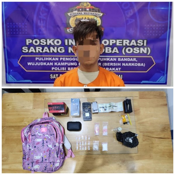 Polsek Dumai Timur Ungkap Dugaan Peredaran Sabu, 17 Paket Seberat 26,43 Gram Disita