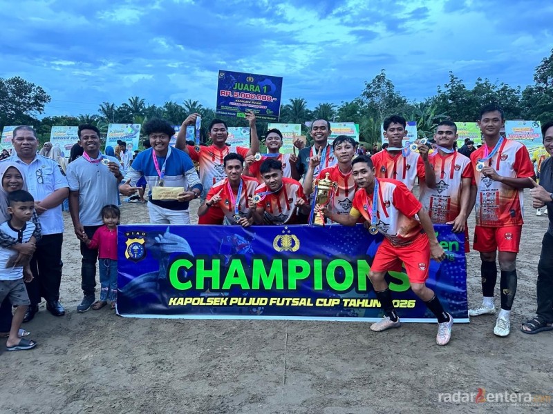 Kapolsek Pujud Futsal Cup 2026 Resmi Ditutup, Ribuan Suporter Bergemuruh! Ajang Anti Narkoba Lahirkan Bibit Atlet Lokal