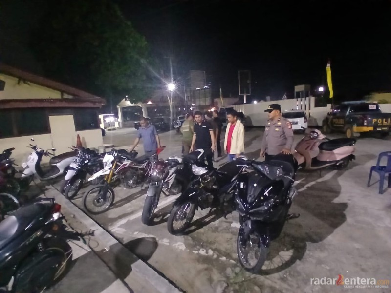 Polisi Tertibkan Balap Liar di Bagan Batu, Enam Motor Berknalpot Brong dan Kendaraan Balap Diamankan