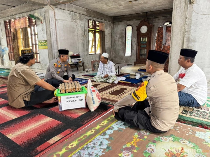 Jumat Berkah, Polsek Pujud Gelar Silaturahmi dan Baksos Bersama Tokoh Agama Thariqat Naksabandiyah
