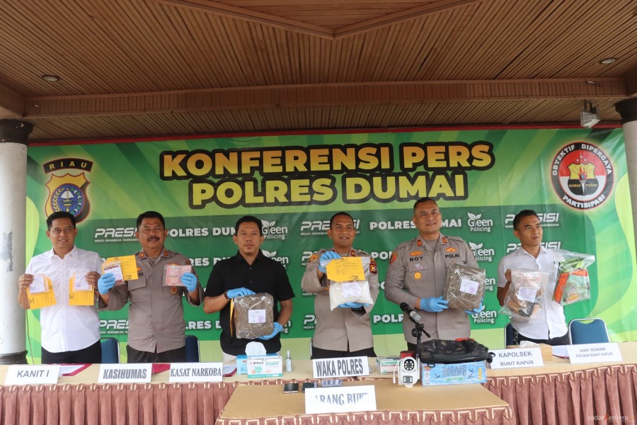 Patroli Karhutla Bawa Kecurigaan Polisi Terhadap Pondok Ber-CCTV di Bukit Kapur, Sabu dan Ganja Dalam Jumlah Besar Ditemukan