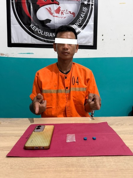 Satresnarkoba Polres Bengkalis Sita Dua Butir Ekstasi di Talang Muandau