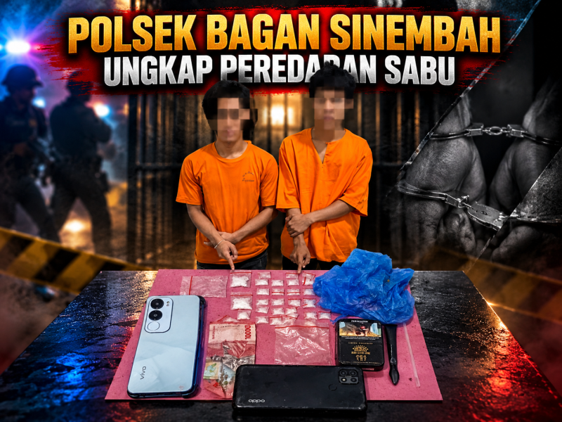 Polsek Bagan Sinembah Ungkap Peredaran Sabu di Balai Jaya, Dua Pria Diamankan dengan 30 Paket Barang Bukti