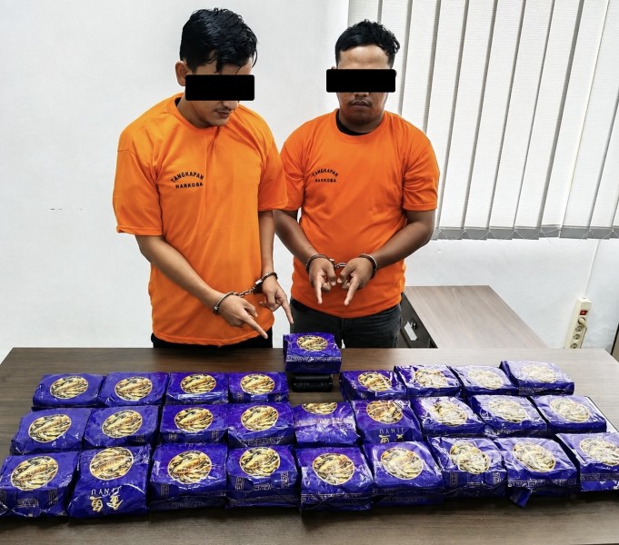 27 Kg Sabu Gagal Diselundupkan ke Tangerang, Dua Kurir Ditangkap di Labusel