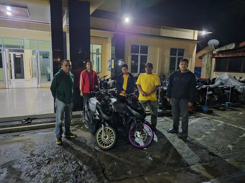 Polsek Bagan Sinembah Tertibkan Balap Liar, Tiga Sepeda Motor Diamankan