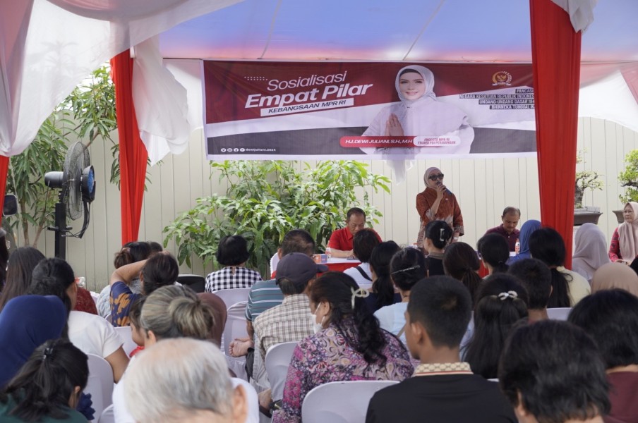 Sosialisasi Empat Pilar MPR, Hj Dewi Juliani Ajak Warga Bijak Bermedia Sosial