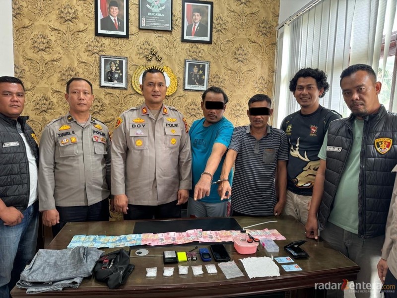 Polsek Pujud Bekuk Dua Pengedar Narkoba, 54,02 Gram Butiran Kristal Diamankan