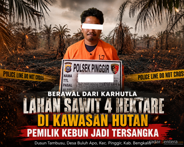 Berawal dari Karhutla, Polsek Pinggir Tetapkan Pemilik Kebun Sawit di Kawasan Hutan sebagai Tersangka