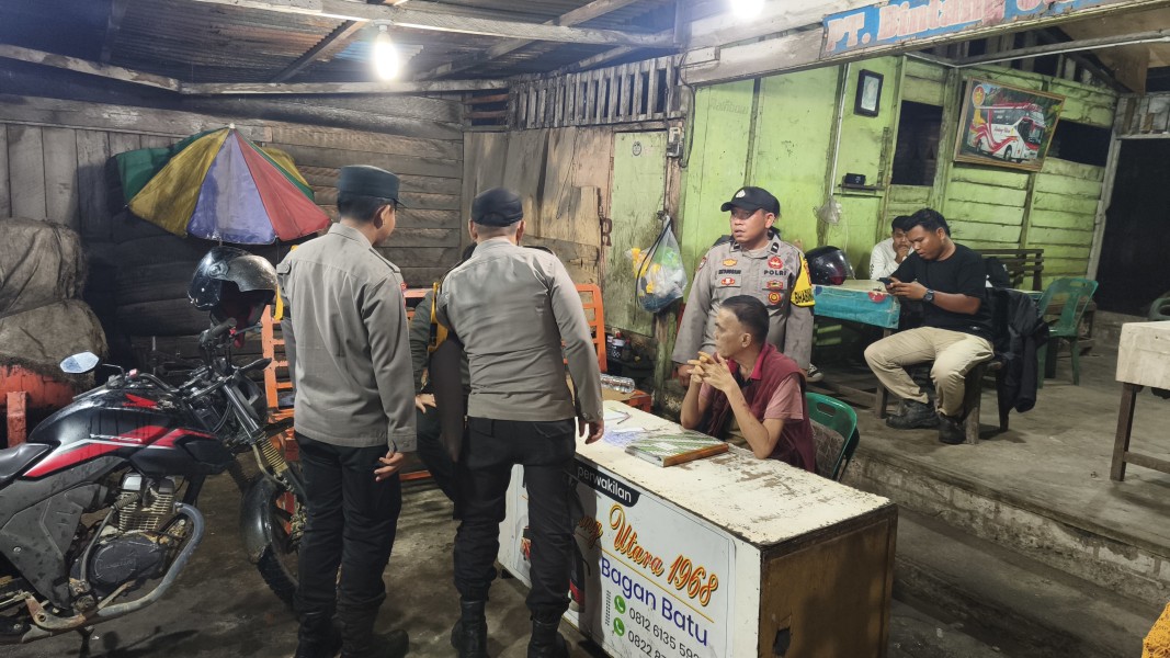 Patroli Malam Diperketat, Polsek Bagan Sinembah Intensifkan KRYD di Titik Keramaian Cegah Gangguan Kamtibmas