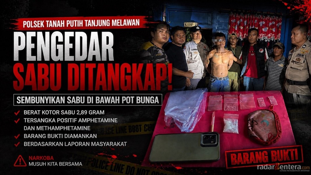 HEBOH! Sempat Kabur, Pria di Rohil Tumbang “Barang Terlarang” Disembunyikan di Bawah Pot Bunga Terbongkar!