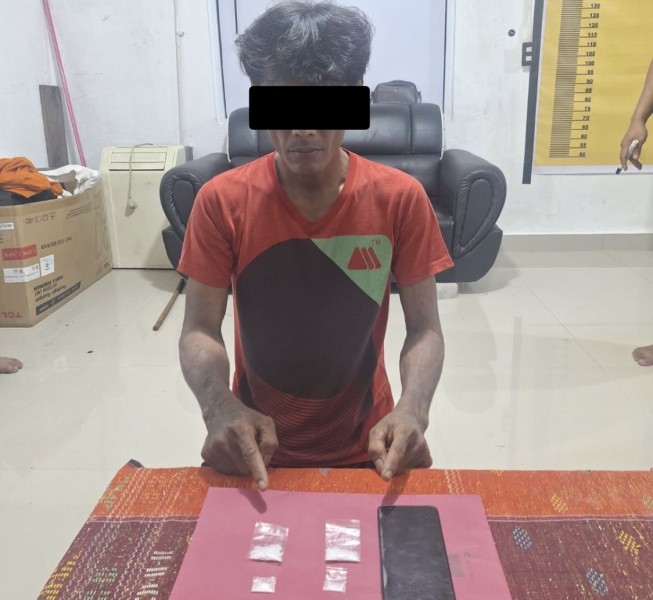 Pengembangan Kasus Berbuah Hasil, Polsek Mandau Amankan Pria Diduga Simpan Butiran Kristal di Balik Alam