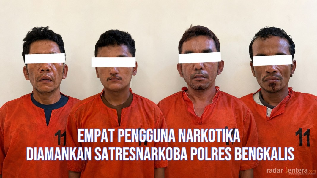 Laporan Warga Berbuah Hasil, Empat Pengguna Narkotika Diamankan Satresnarkoba Polres Bengkalis