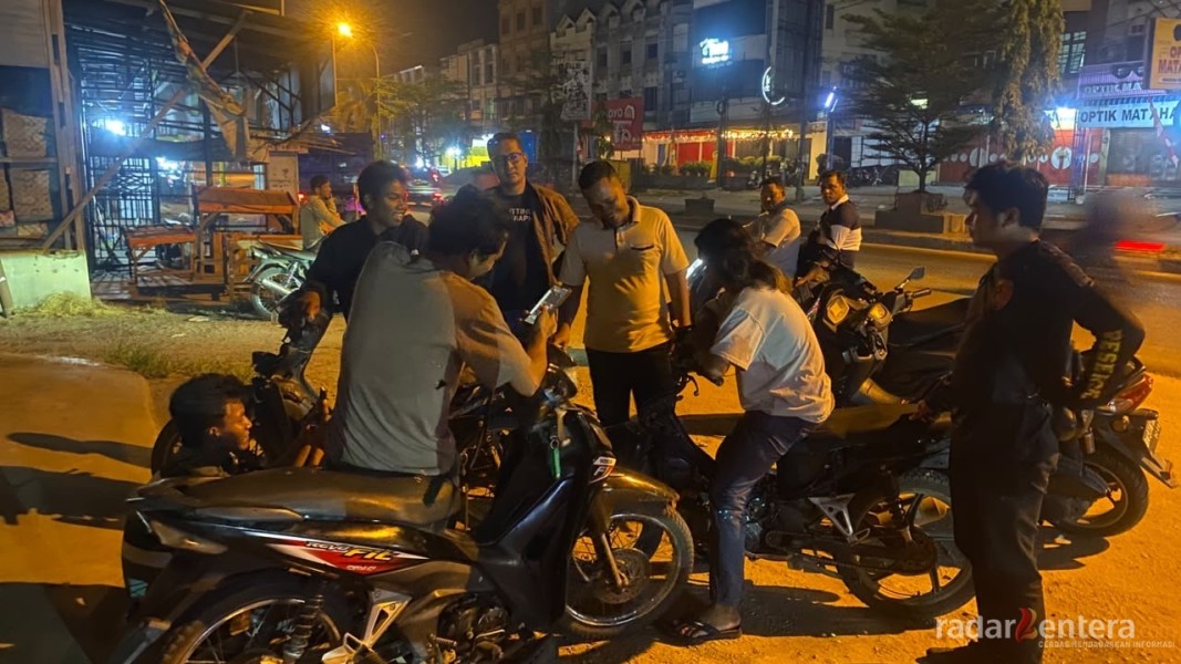 Polsek Bagan Sinembah Tertibkan Balap Liar, 8 Sepeda Motor Diamankan
